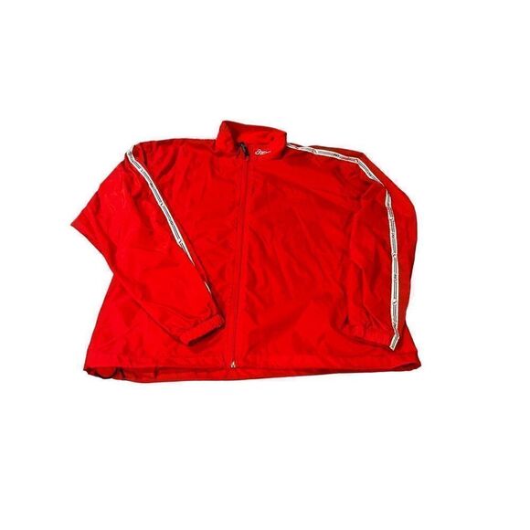 Asics Red Windbreaker Jacket size Large - Picture 1 of 12